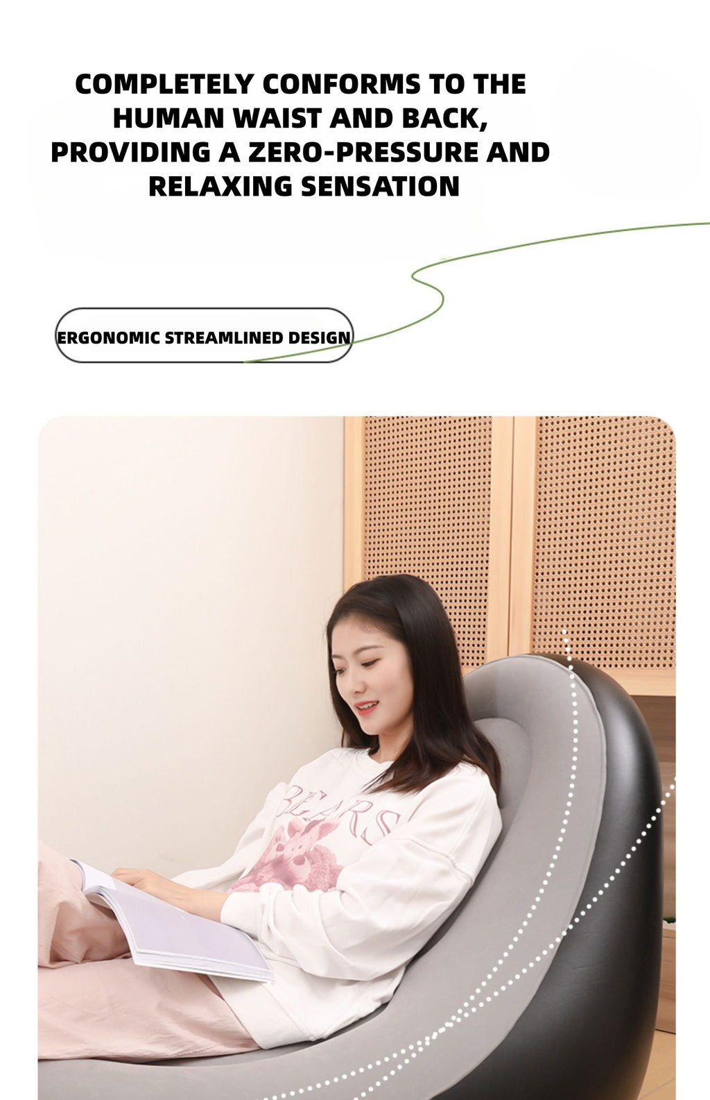 Outdoor inflatable sofa for home use