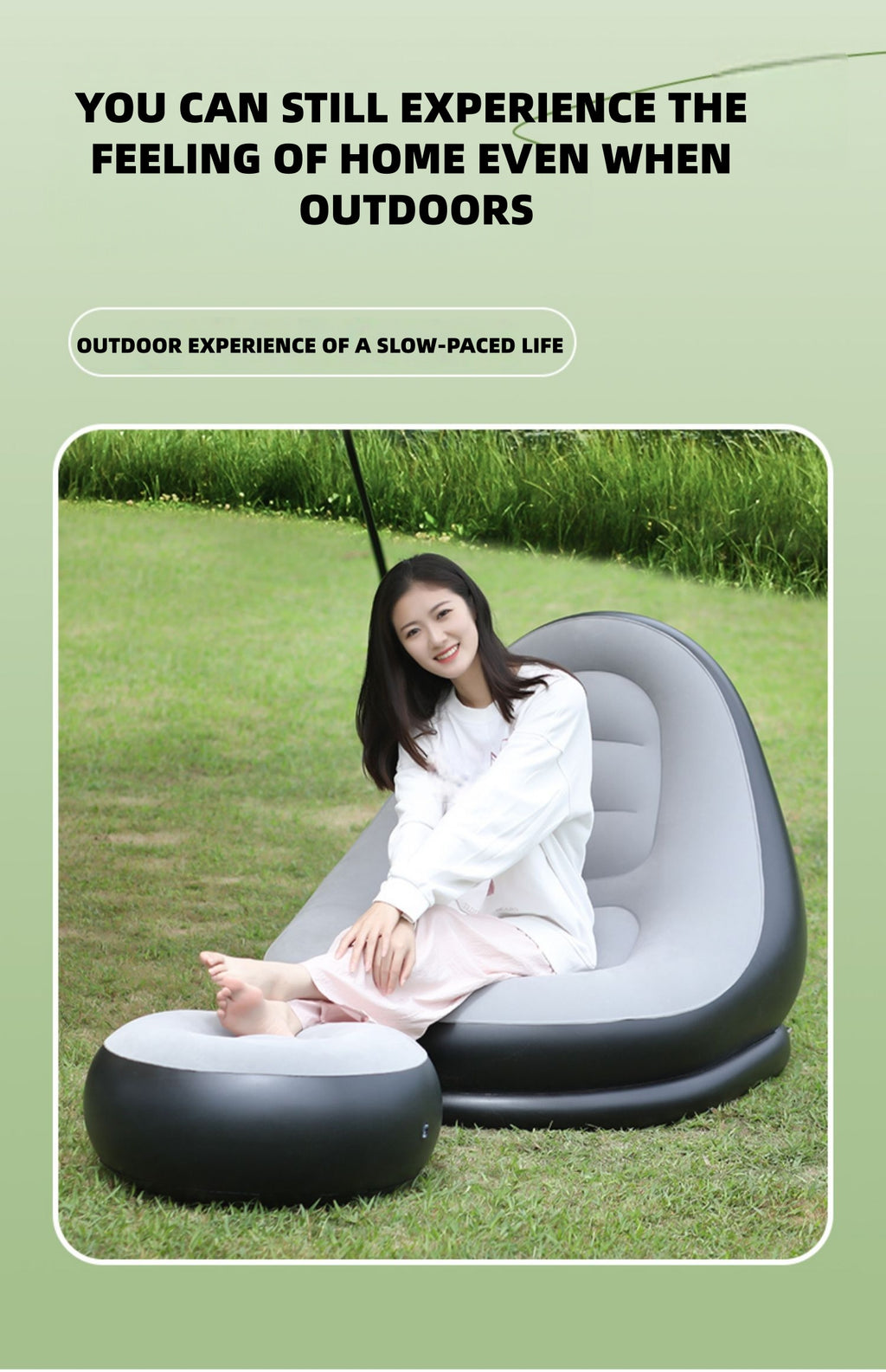 Outdoor inflatable sofa for home use