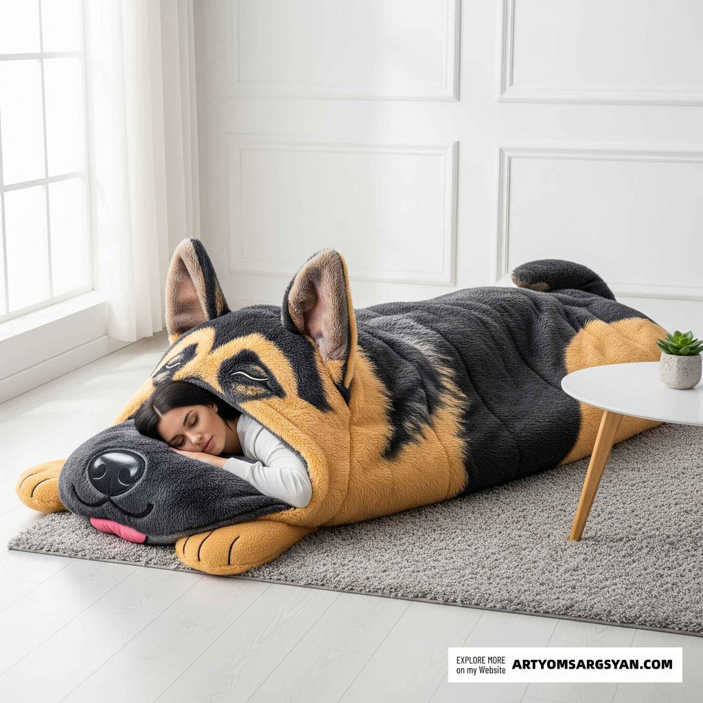 Soft dog sleeping bag: Made of soft material, ensuring the best sleep quality